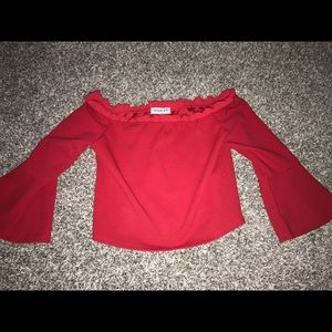 Red crop top
